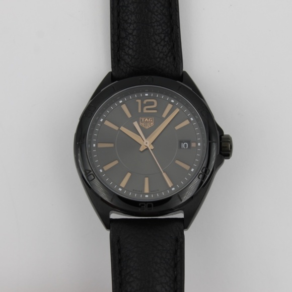 New Tag Heuer WBJ1314.FC8230 Formula 1 Midsize Womens Black Watch Leather Gold - Picture 8 of 13